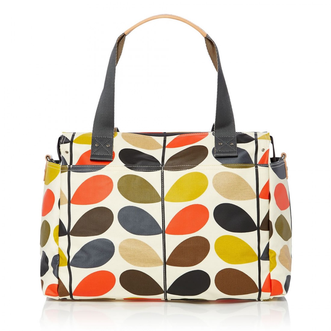 Orla Kiely Classic Multi Stem Zip Messenger Baby Changing Bag In Multi